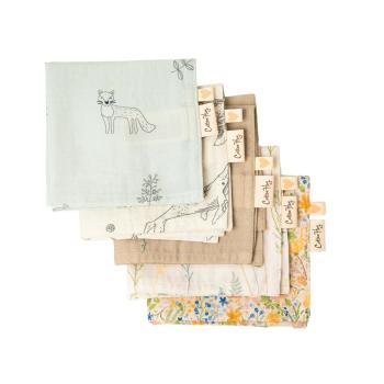 Комплект детски кърпички Cotton Hug - Многоцветни, 30 х 30 cm, 5 броя