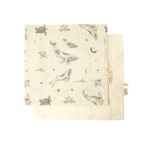 Комплект бебешки пелени Cotton Hug - Океан, 70 x 70 cm, 2 броя