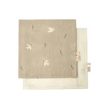 Комплект бебешки пелени Cotton Hug - Птички, 70 x 70 cm, 2 броя