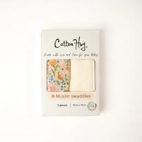 Комплект бебешки пелени Cotton Hug - Зайче, 70 x 70 cm, 2 броя