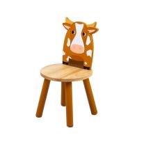 Bigjigs - Дървено столче - Кравичка