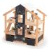 Bigjigs - Отворена дървена куклена къща - Обзаведена