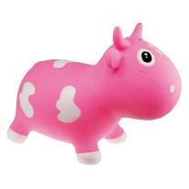 Играчка за скачане "Кравичката Бела" Тъмно розово с бяло KidZZfarm