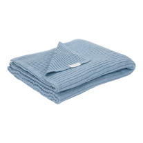 Бебешко Плетено Одеяло Little Dutch Pure Denim Blue 70 x 100 cm