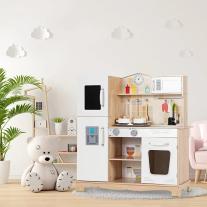 Детска дървена кухня със звук и светлина Costway