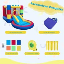 Детски надуваем замък 4в1, вкл. компресор Costway