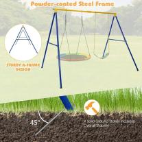 Двойна люлка с рамка, комплект две люлки, Costway