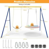 Двойна люлка с рамка, комплект две люлки, Costway