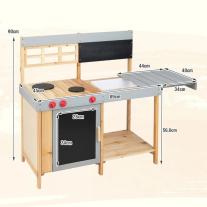 Лятна дървена кухня за игра Costway