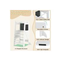 Обучителна монтесори кула Costway 2в1, бяла