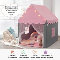 Палатка със светлини и подложка Costway розова