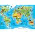 Educa Детски пъзел - Световна карта със забележителности