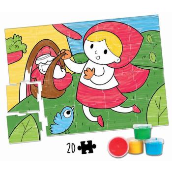 Educa Игра за оцветяване - Червената шапчица, с боички