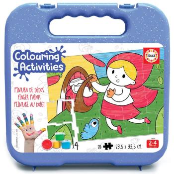 Educa Игра за оцветяване - Червената шапчица, с боички