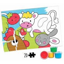 Educa Игра за оцветяване - Животни, с боички