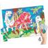Educa Детски пъзел за оцветяване - Динозаври, с 8 флумастер