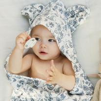 Бебешка Хавлия с Качулка Elodie, Garden Leo Toile