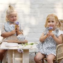 Силиконов Сет с Вакуумно Дъно и Лъжичка Elodie, Garden Leo Toile