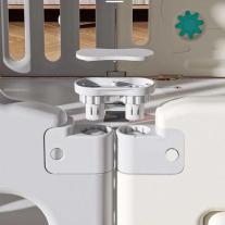 Бебешка ограда с баскетболен кош и табло с активности Feelkids Кафява кола