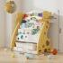 Детска комбинирана етажерка за книги и играчки Feelkids Жълта Алпака