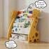 Детска комбинирана етажерка за книги и играчки Feelkids Жълта Алпака
