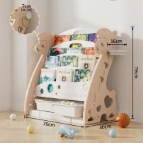 Детска комбинирана етажерка за книги и играчки Feelkids Кафява Алпака