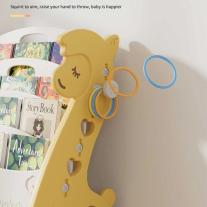 Детска комбинирана етажерка за книги и играчки Feelkids Жълта Алпака