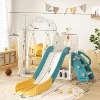 Детска пързалка с люлка 5 в 1 Feelkids Castle