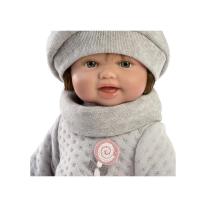 Кукла От Винилова Гума GUCA Nuria Брюнетка, Сива Рокля С Розов Тюл. 36 см