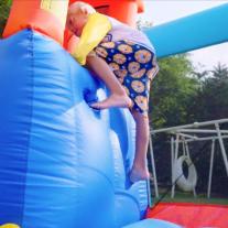 Батут замък с пързалка HAPPY HOP 400x280x265