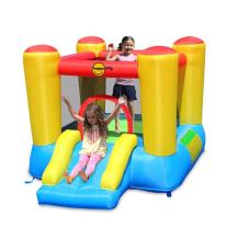 Батут замък с пързалка и помпа HAPPY HOP 253x200x160