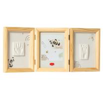 Декоративна фото рамка за снимка и два бебешки отпечатъка Tiny Love Double Frame Wooden