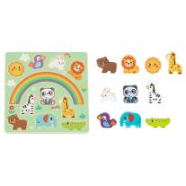 Дървен пъзел и игра за баланс Hi Pando Animals