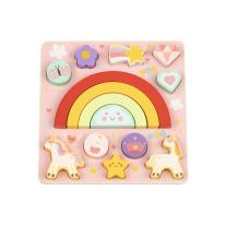 Дървен пъзел и игра за баланс 2в1 Hi Pando Unicorn