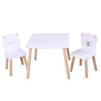 Комплект маса с два стола MDF мече и коте Chipolino