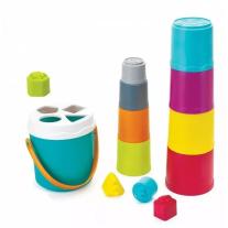 Комплект кофички за подреждане и сортиране, Infantino, B Kids, 14 части