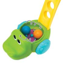 Интерактивна играчка за бутане, Infantino, B Kids, Крокодил с топчета