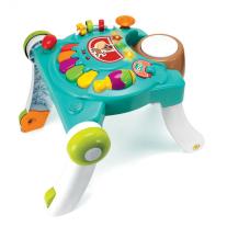 Интерактивна играчка, Infantino, B Kids, 3 в 1 Проходилка и маса конче, Синя