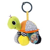 Бебешка мека играчка, Infantino, Зелена костенурка с огледало