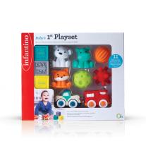 Комплект бебешки играчки, Infantino, Моят първи комплект, 11 части