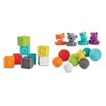 Комплект сензорни бебешки играчки, Infantino, 20 броя