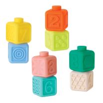 Комплект меки бебешки сензорни кубчета, Infantino, 8 броя