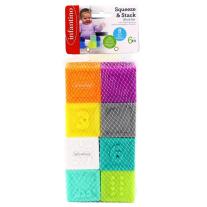 Комплект меки сензорни кубчета за подреждане, Infantino, 8 броя