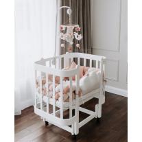 Трансформиращо Легло 5в1 Nika 60x95/60x120см Ingvart Бяло+Натурално