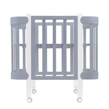 Трансформиращо Легло 5в1 Nika 60x95/60x120см Ingvart Сиво с Бяло