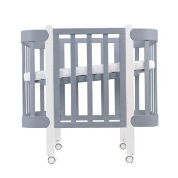 Трансформиращо Легло 5в1 Nika 60x95/60x120см Ingvart Сиво с Бяло