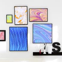 Jarmelo, Комплект за рисуване, Мраморни картини, с 12 боички