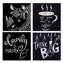 Jarmelo, Творчески комплект, Сребърни скреч картинки, 130 бр.