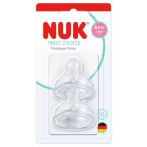 Биберон храна силикон 2 бр. NUK FIRST CHOICE+ 6+ мес, р-р XL