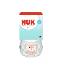 Биберон залъгалка NUK Perfect Match биберон залъгалка, силикон 0-6мес. 1бр., AIR, Лисица